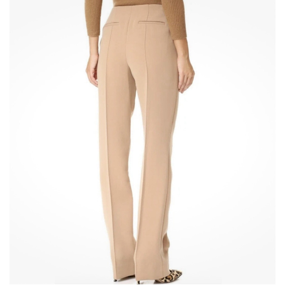 Diane von Furstenberg Camel Pleat Front Pants Size 12 - Picture 2 of 10